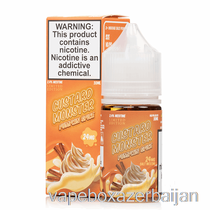 Vape Azerbaijan Pumpkin Spice - Custard Monster Salts - 30mL 24mg